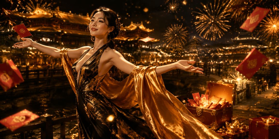 Cảnh lễ hội phong bao lì xì tại Huế